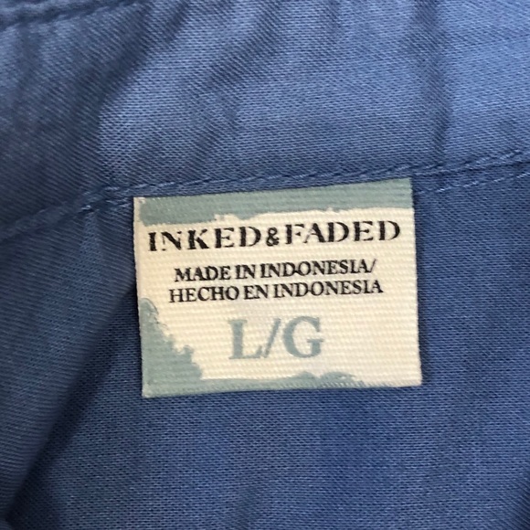 Inked&Faded Soft Denim Blue Dress Size Large - Picture 5 of 6